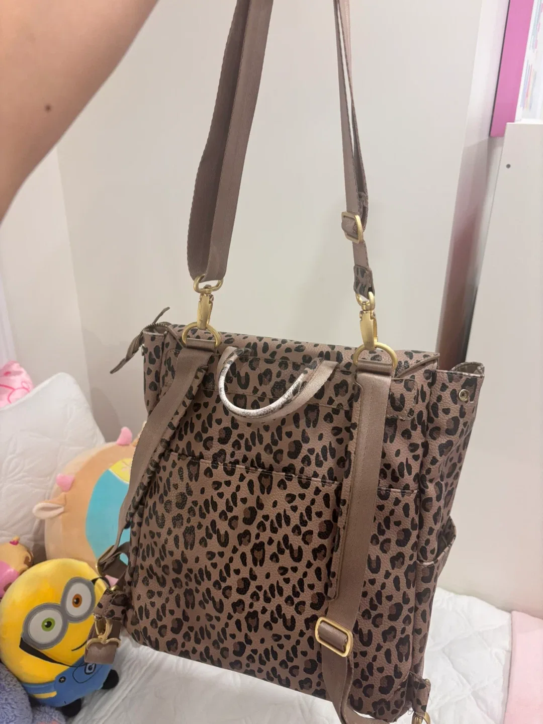 Freshly picked Leopard Print Convertible Diaper Bag image indicator(2)