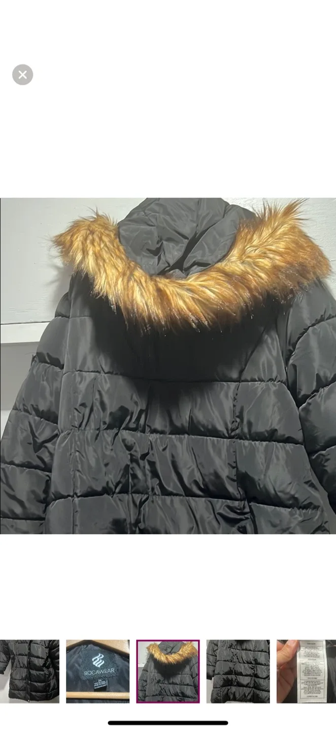 Rocawear Black Puffer Coat - Size 2X image indicator(4)
