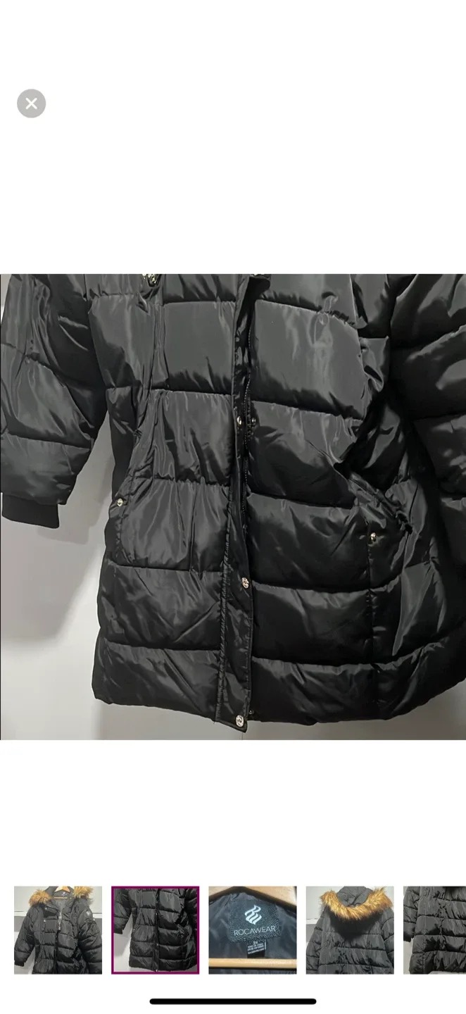 Rocawear Black Puffer Coat - Size 2X image indicator(2)