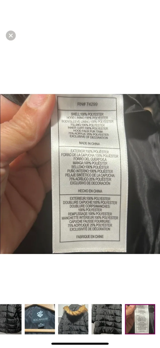 Rocawear Black Puffer Coat - Size 2X image indicator(6)