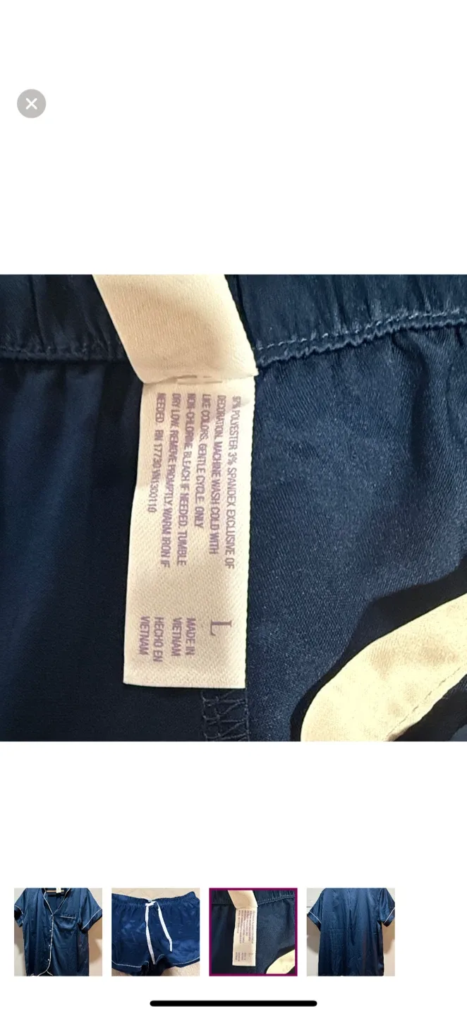 NWT Satin Pajama Set - Size L image indicator(3)