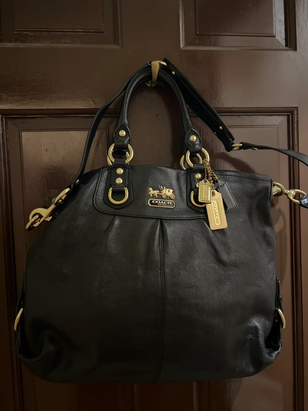 Coach Black Leather Satchel