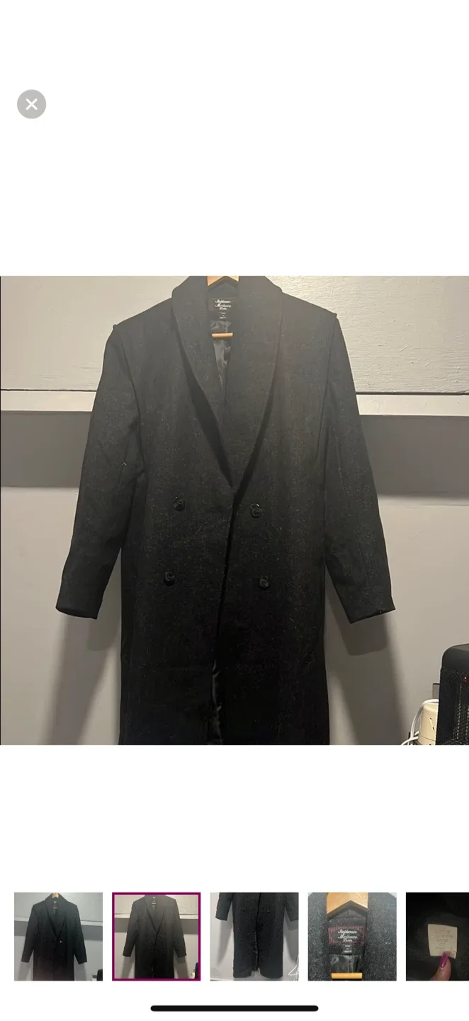 Stephanie Matthews Petite Black Coat Size 10P image indicator(2)