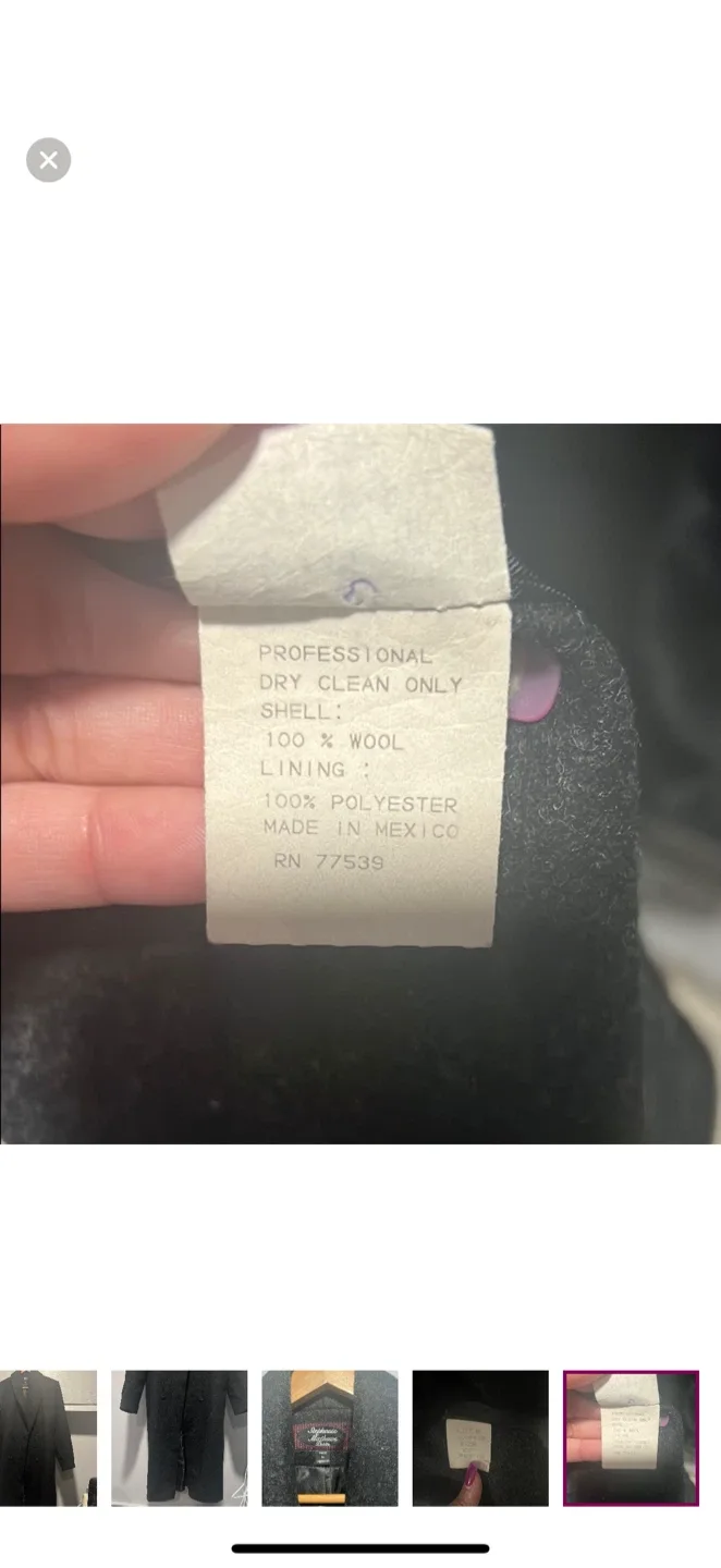 Stephanie Matthews Petite Black Coat Size 10P image indicator(6)