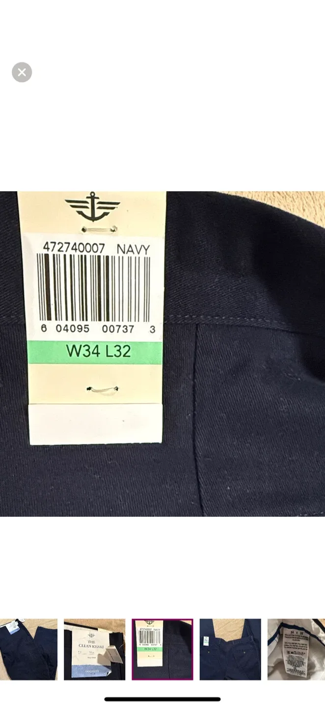 NWT Dockers The Clean Khaki Slim Fit - 34x32 image indicator(3)