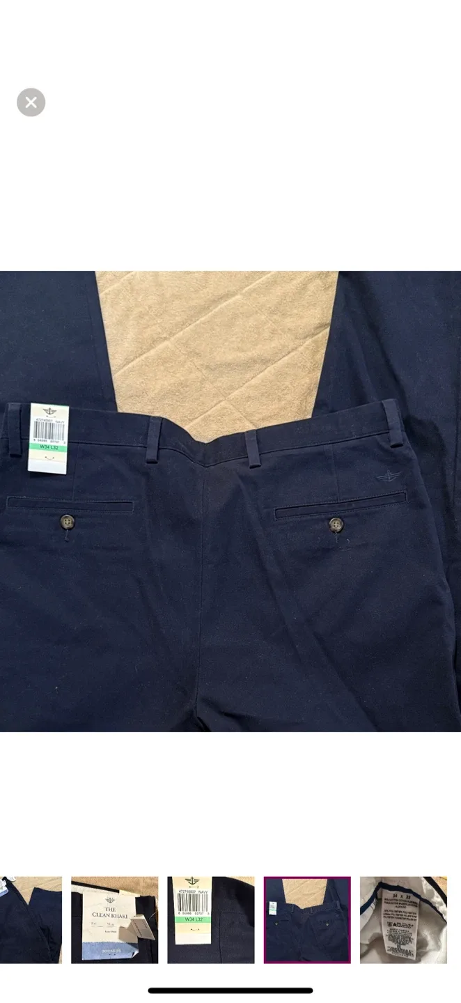 NWT Dockers The Clean Khaki Slim Fit - 34x32 image indicator(4)