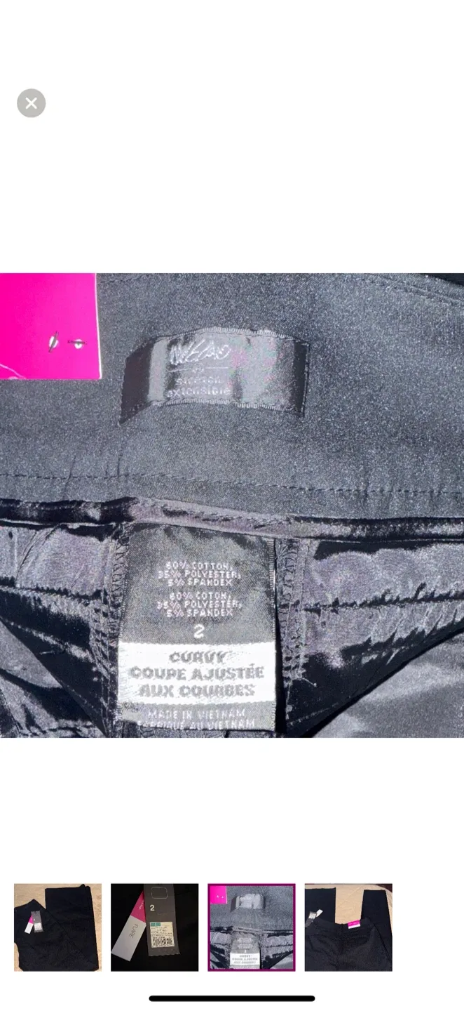 NWT Mossimo Flare Black Pants - Size 2 image indicator(3)