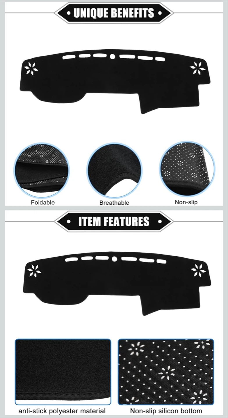 AUTOHAUX Toyota 4Runner Dashboard Cover - Black - photo 3