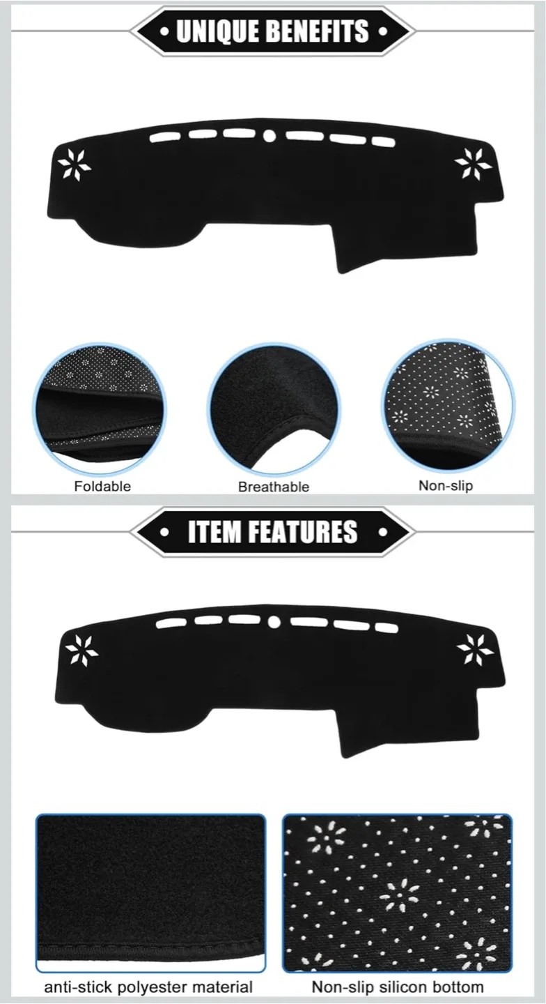 AUTOHAUX Toyota 4Runner Dashboard Cover - Black image indicator(3)