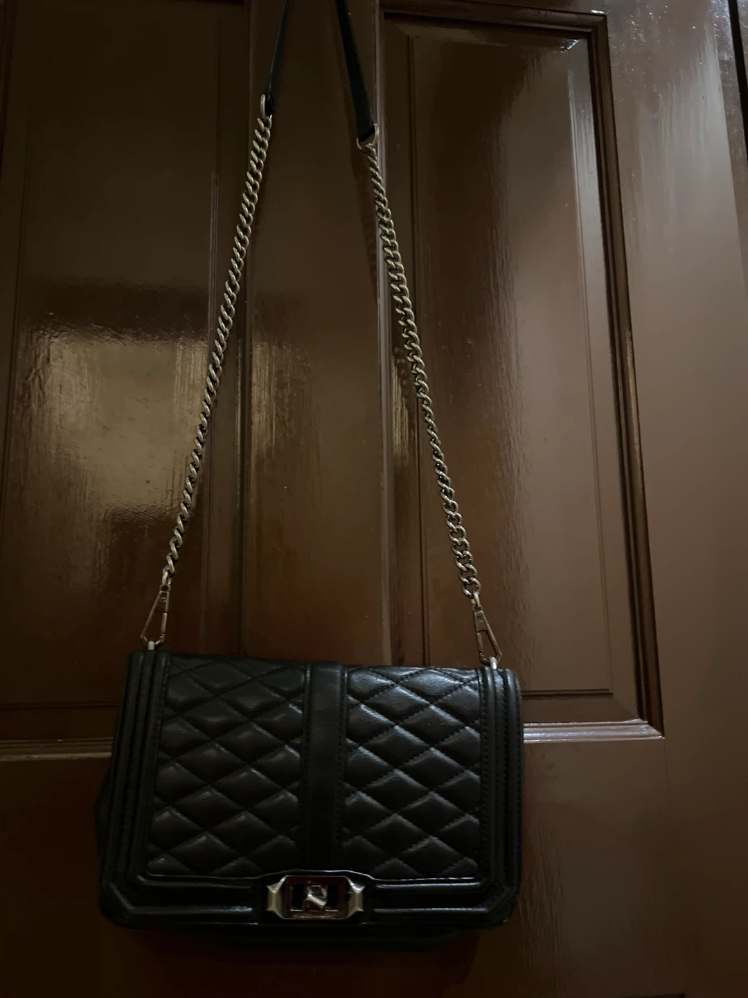 Rebecca Minkoff Black Quilted Leather Crossbody Bag