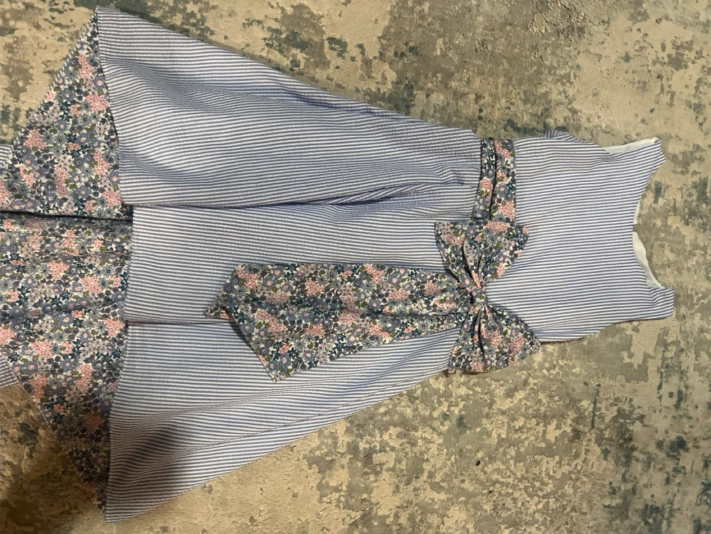 Rare Editions Striped Floral Dress