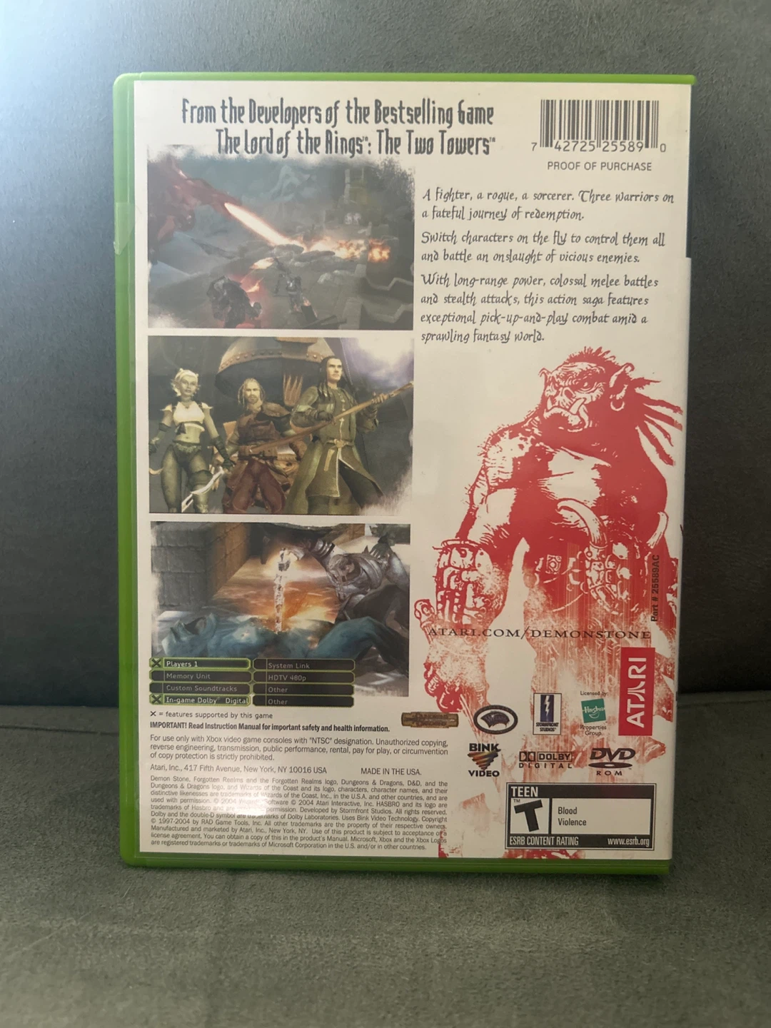 Xbox Forgotten Realms Demon Stone Game - photo 2