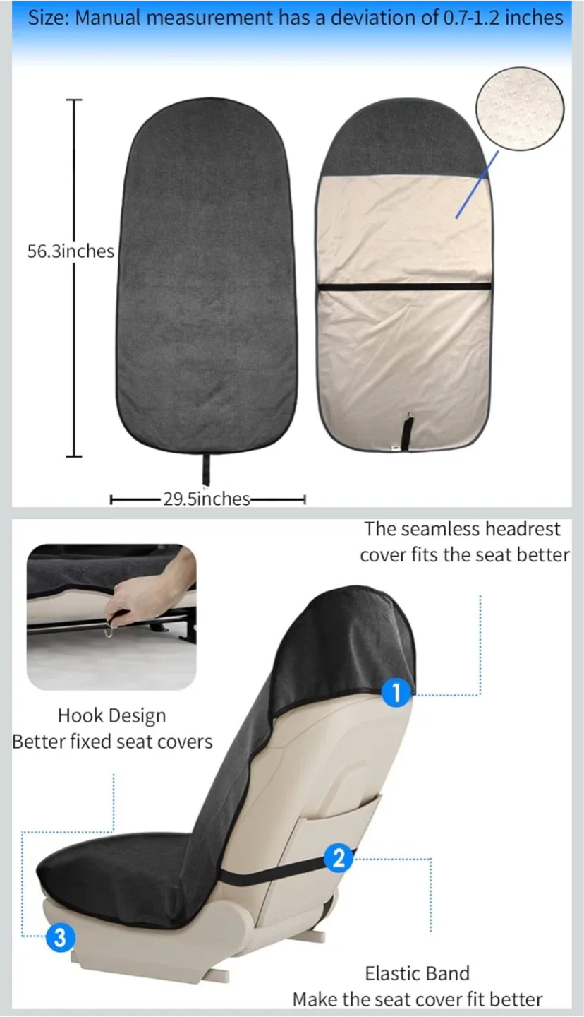 Grey Car Seat Cover - Waterproof & Easy Storage image indicator(2)