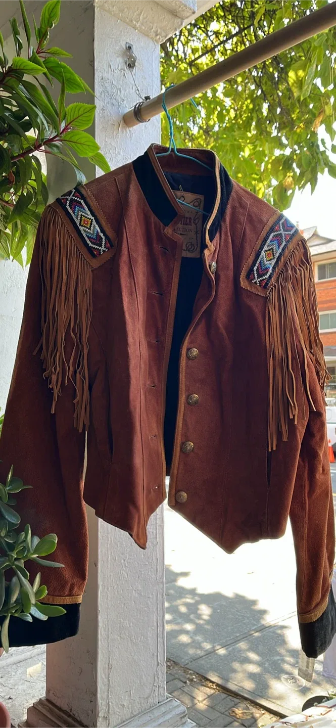 Vintage Frontier Collection Suede Fringe Jacket image indicator(2)