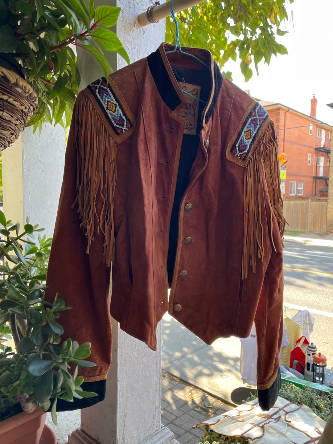 Vintage Frontier Collection Suede Fringe Jacket