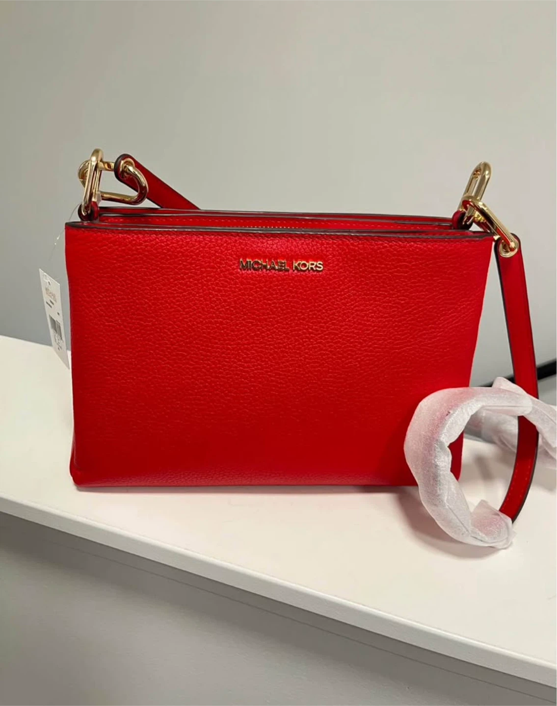 Michael Kors Red Leather Crossbody Bag - New! - photo 5