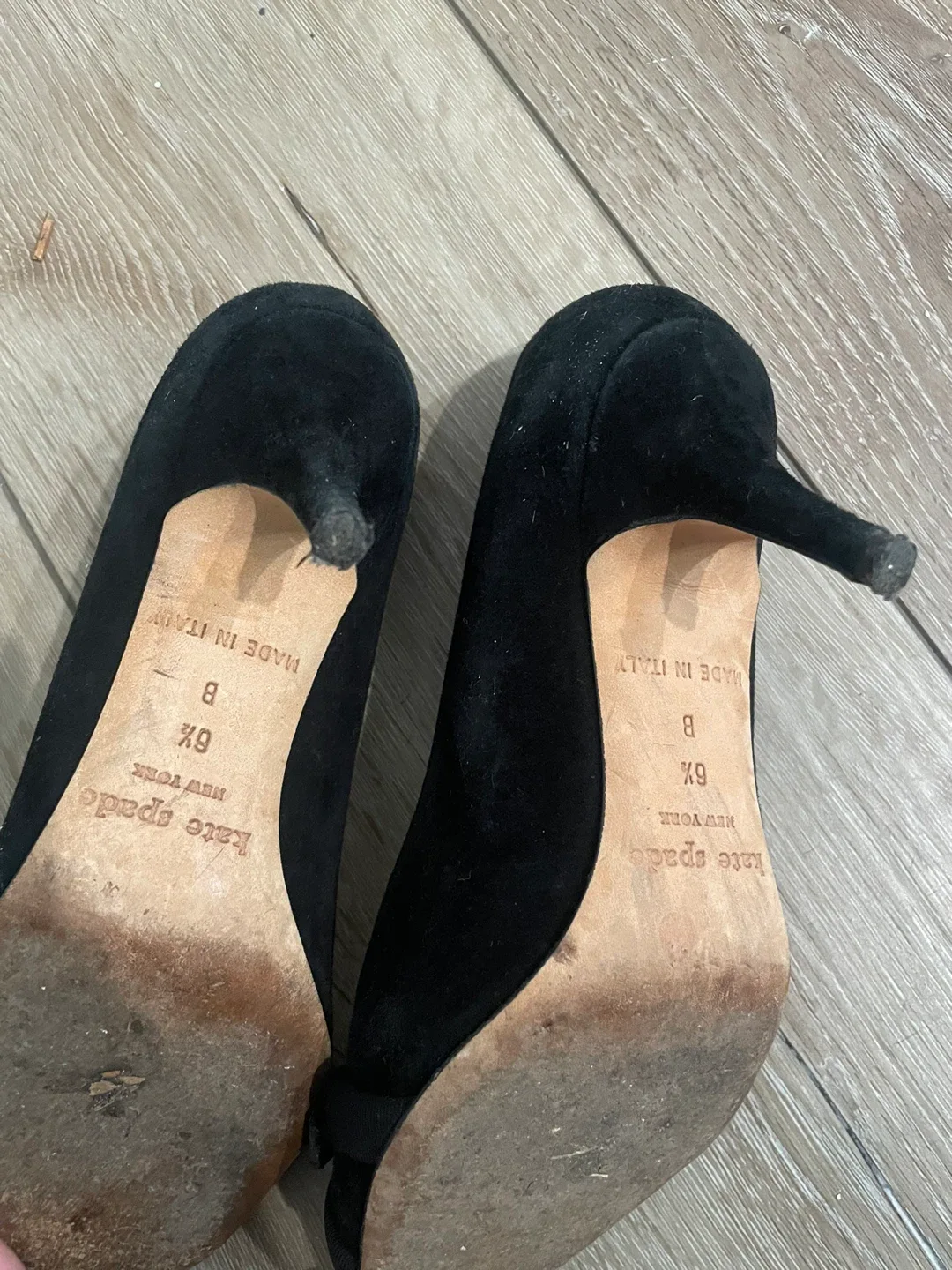 Kate Spade Black Suede Heels - Size 6.5 image indicator(3)