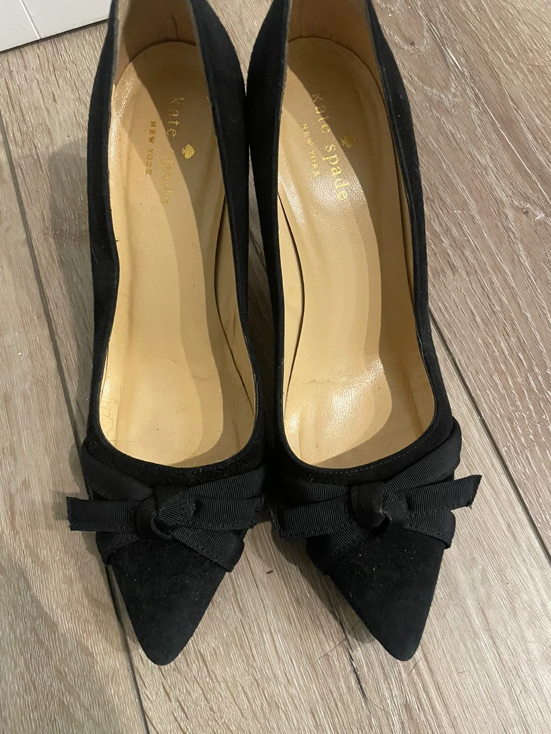 Kate Spade Black Suede Heels - Size 6.5 image indicator(2)