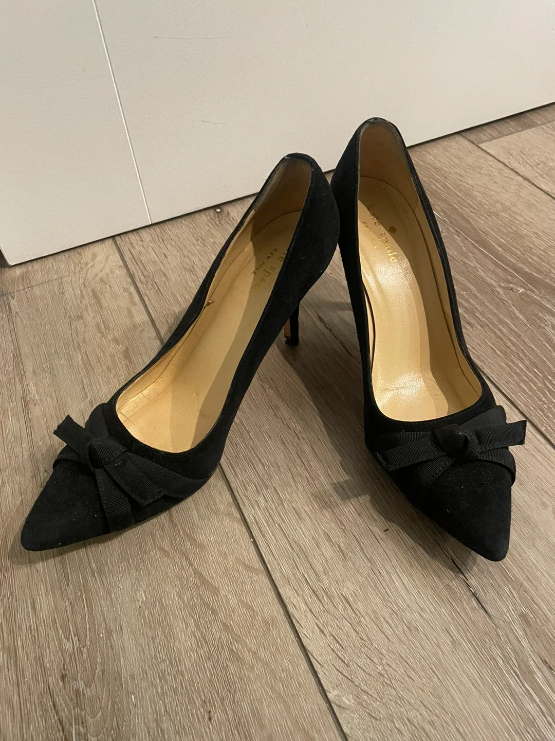 Kate Spade Black Suede Heels - Size 6.5