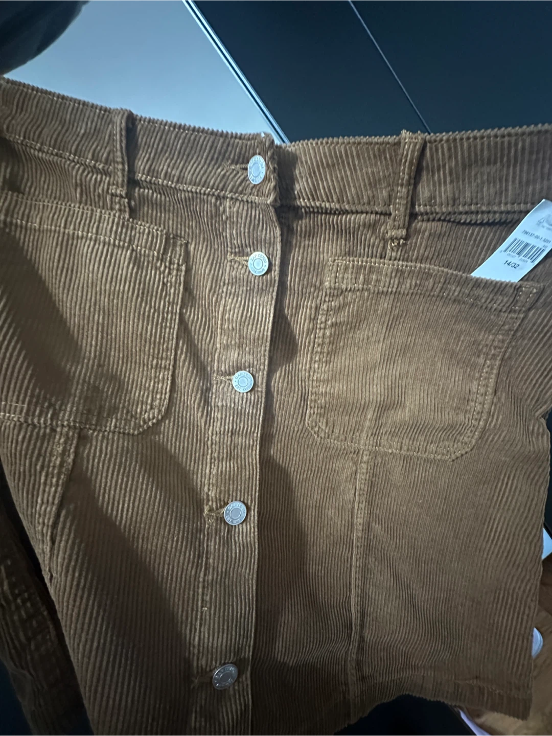 $15- Old Navy Brown Corduroy Skirt Size 14