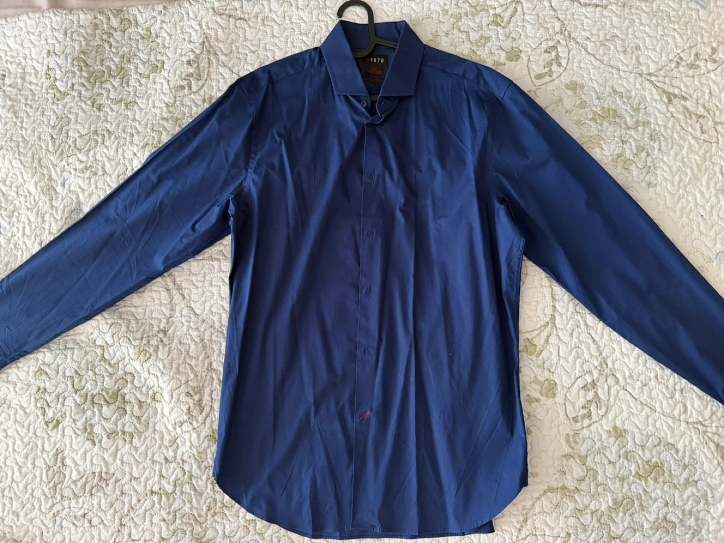 1670 Navy Blue Slim Fit Stretch Dress Shirt - 16 1/2 - photo 2