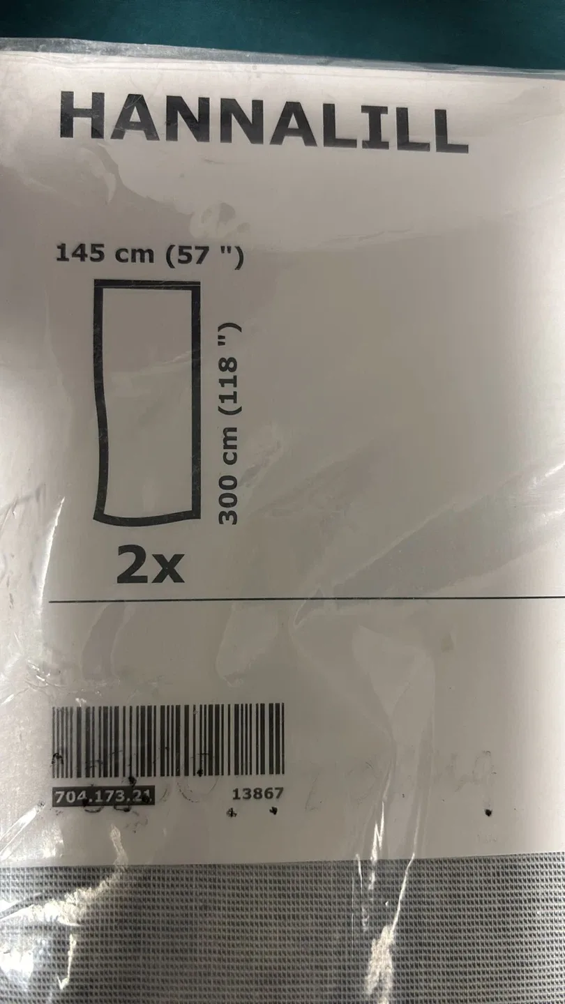 IKEA HANNALILL Curtains - Grey, 57"x118" (Pair) image indicator(3)