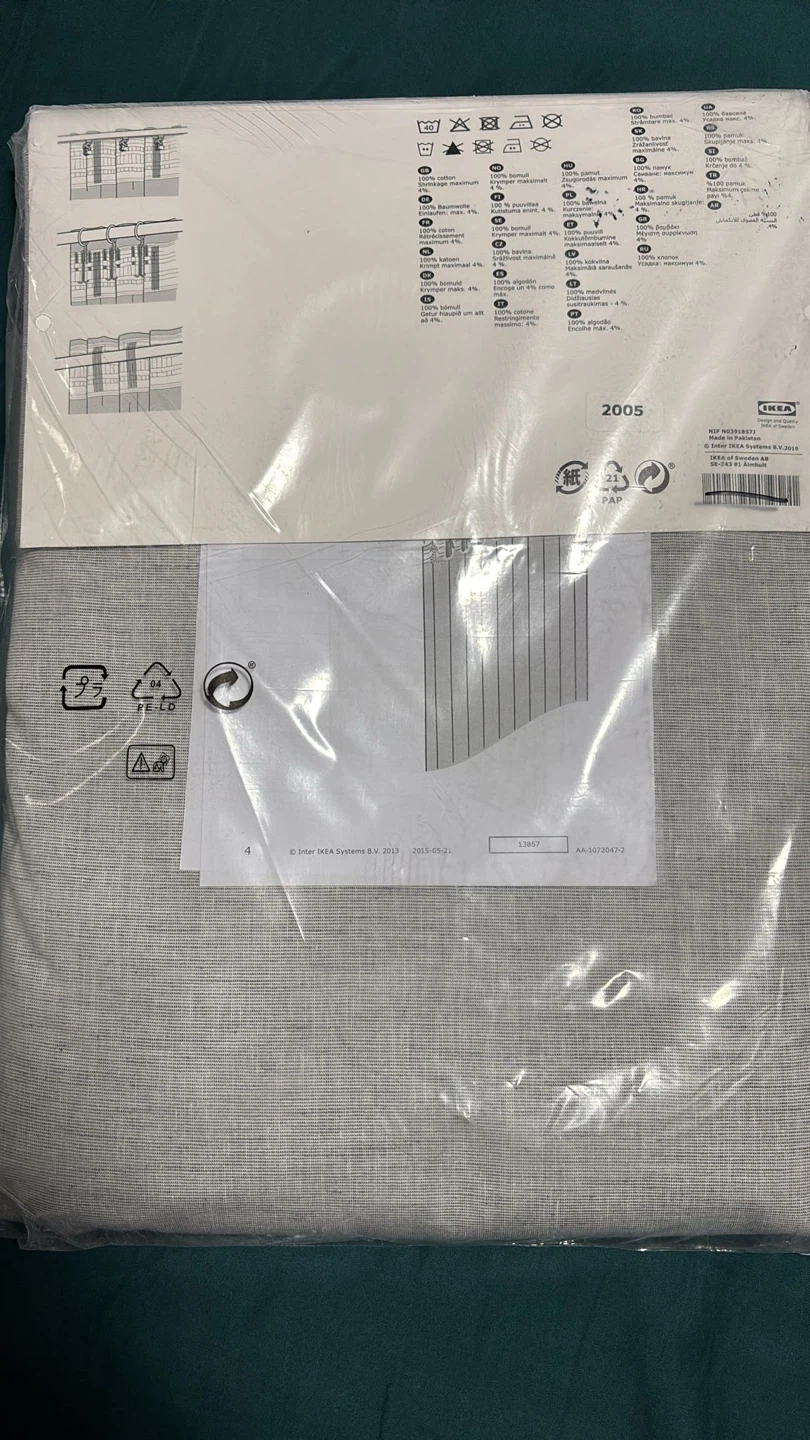 IKEA HANNALILL Curtains - Grey, 57"x118" (Pair)