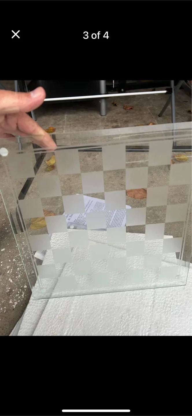 Glass Chess, Backgammon and checkers combo Brand New. thumbnail