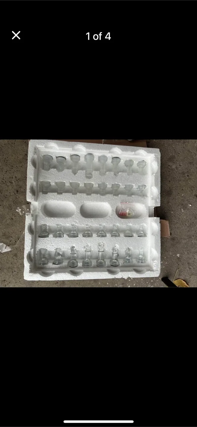 Glass Chess, Backgammon and checkers combo Brand New. image indicator(2)