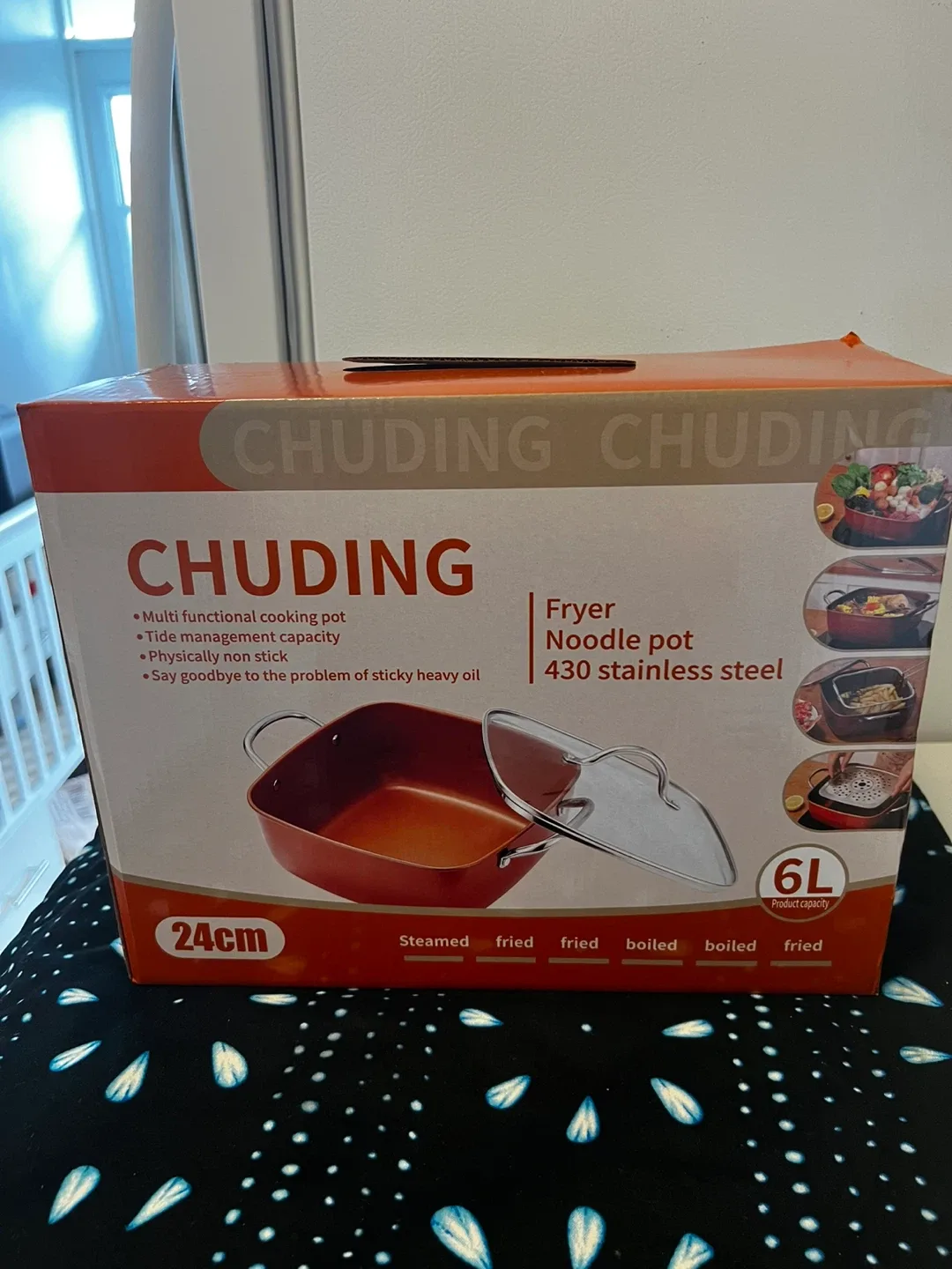 CHUDING Fryer Noodle Pot - 24cm, 6L image indicator(2)