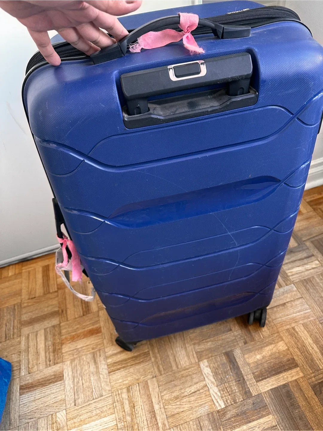 Hard Shell Large Blue Suitcase (Expandable zipper) image indicator(4)