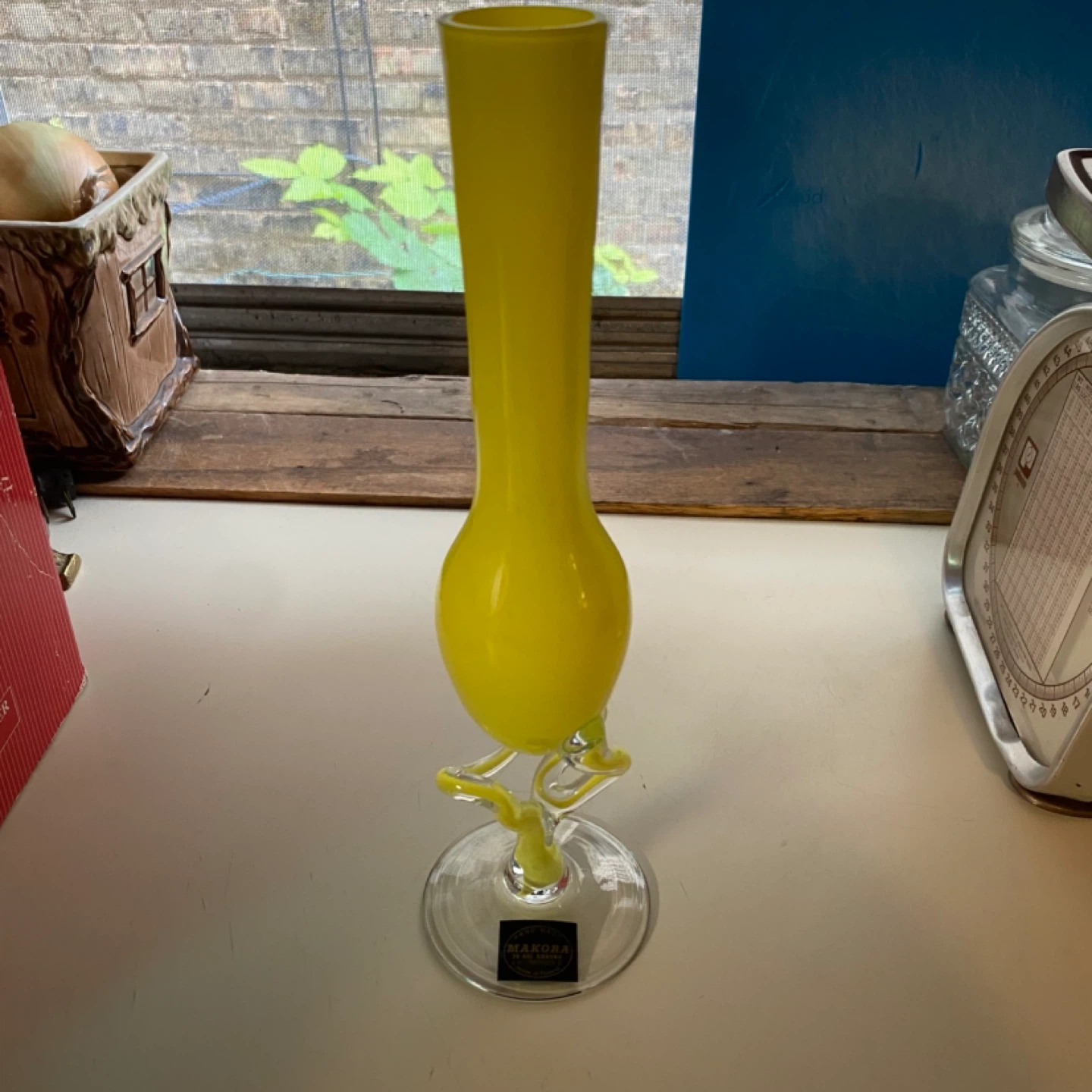 Makora Krosno Hand Blown Hand Made Glass Vase. - photo 5