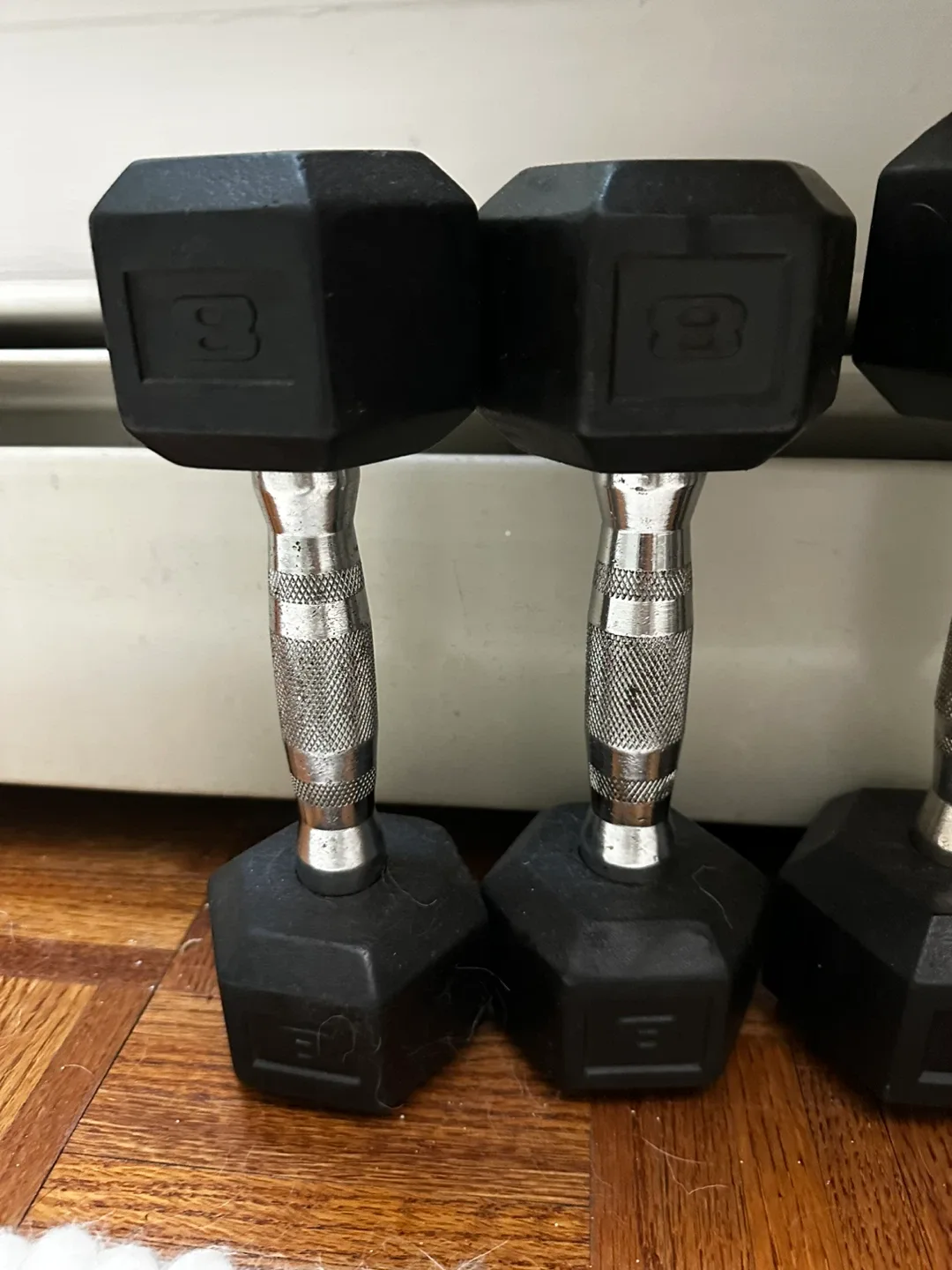 3x Sets of Hex Dumbbells - 8lb, 10lb, 15lb image indicator(2)