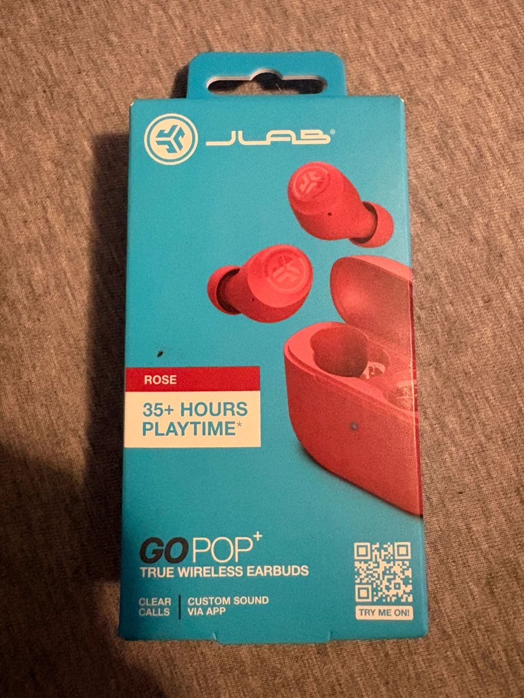 JLab Go Pop+ Rose True Wireless Earbuds - New