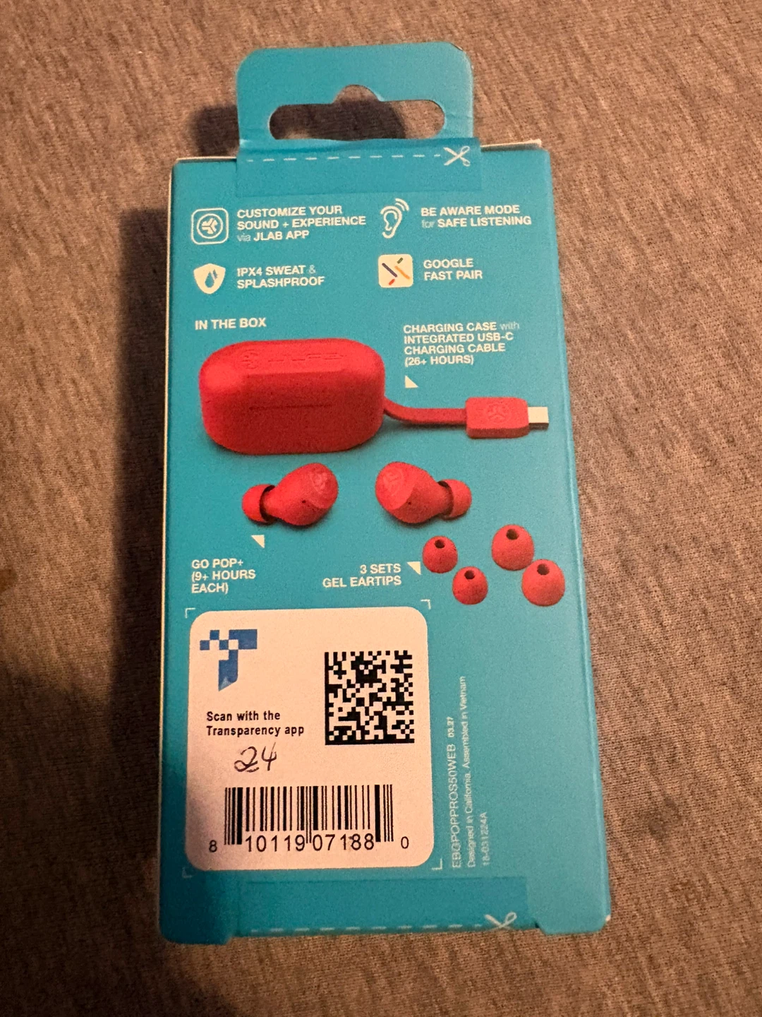 JLab Go Pop+ Rose True Wireless Earbuds - New - photo 2