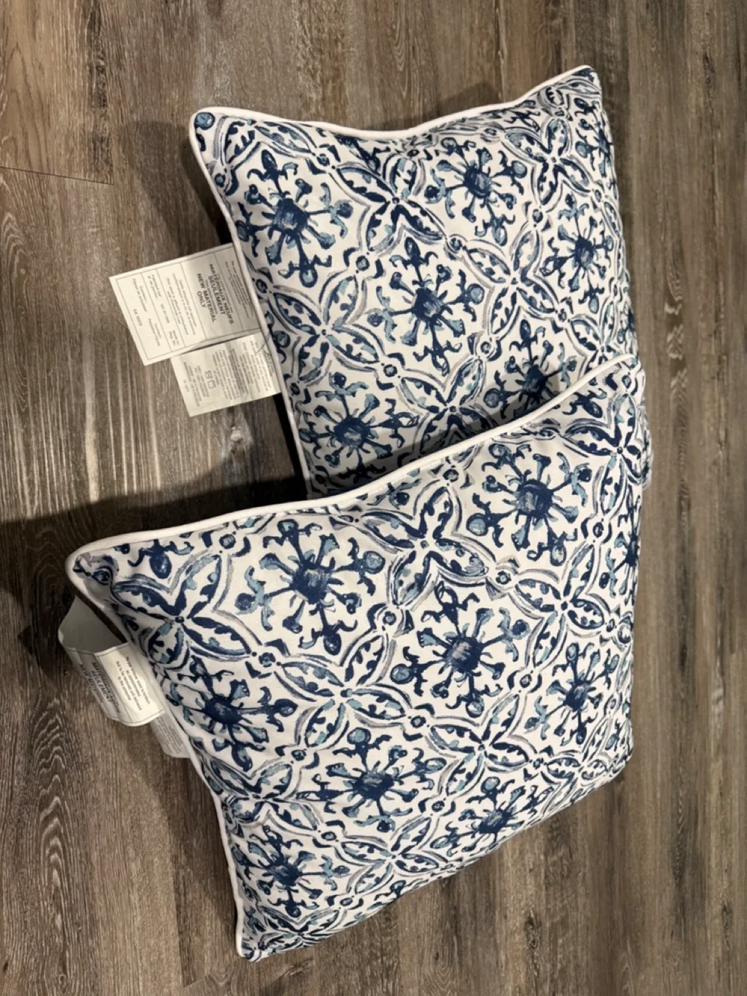 Blue & White Decorative Pillow Indoor/Outdoor Use thumbnail