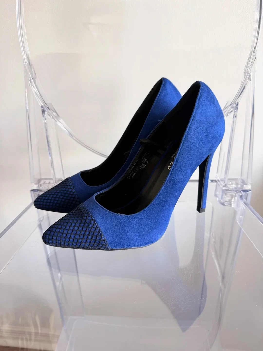 Blue Suede Pumps Size 8 thumbnail