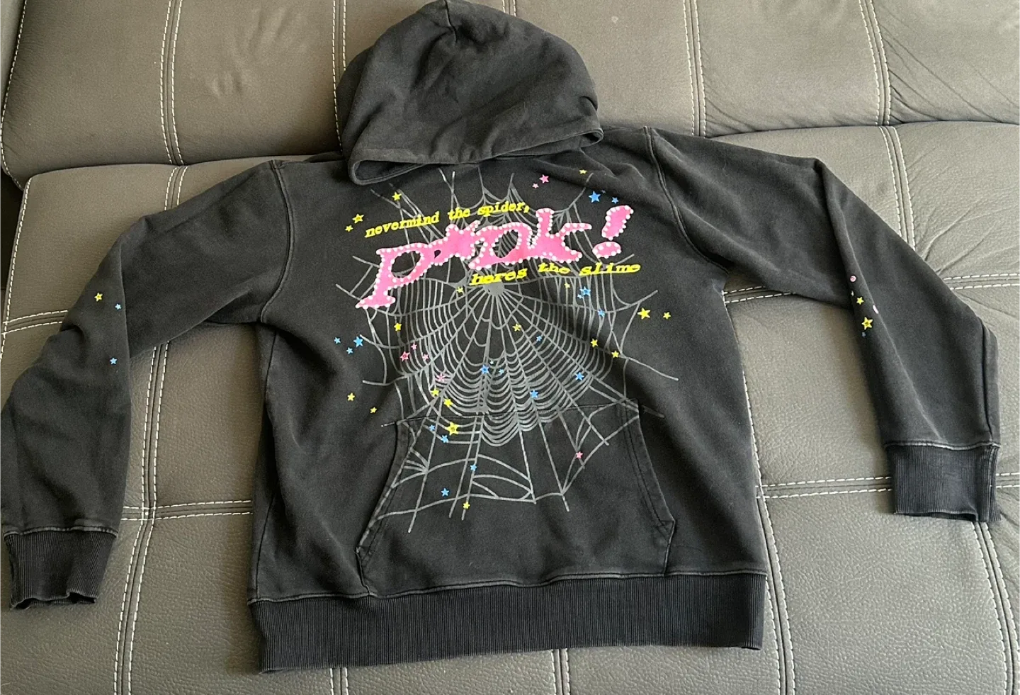 Pink! Nevermind the Spider Black Hoodie