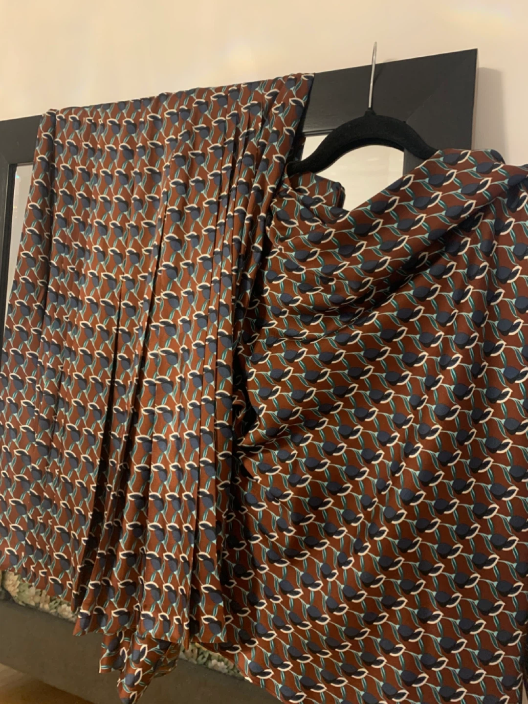 Patterned Long Sleeve Blouse