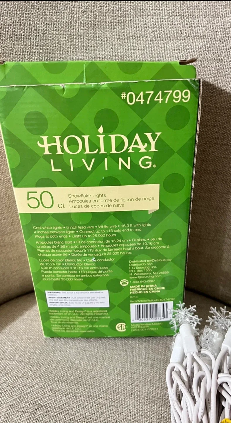 LED snowflake string lights BNIB image indicator(5)