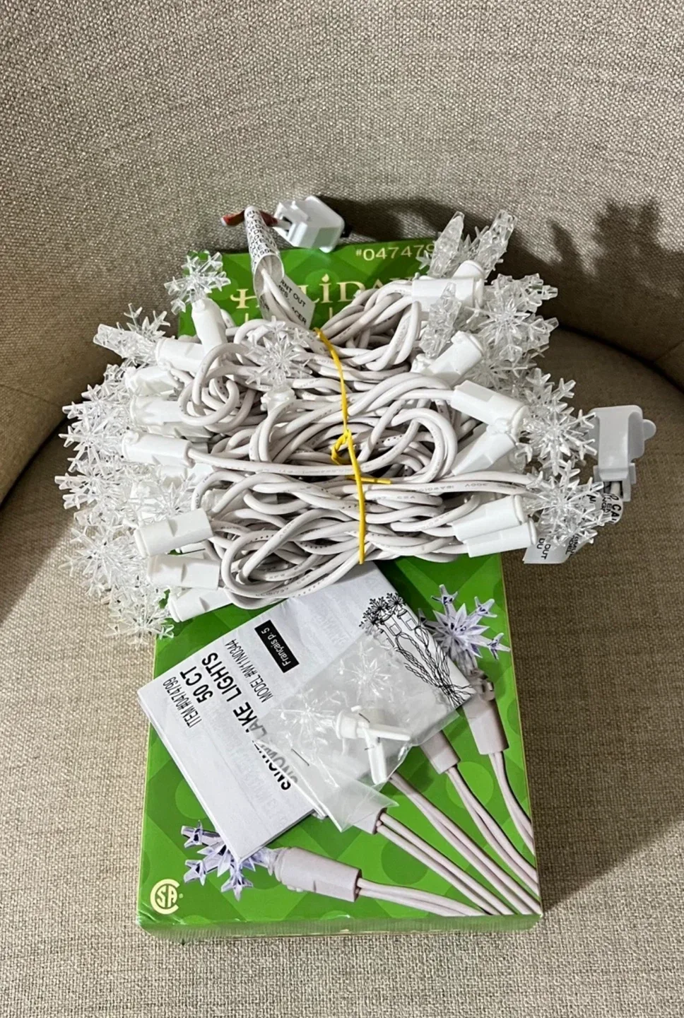 LED snowflake string lights BNIB image indicator(2)