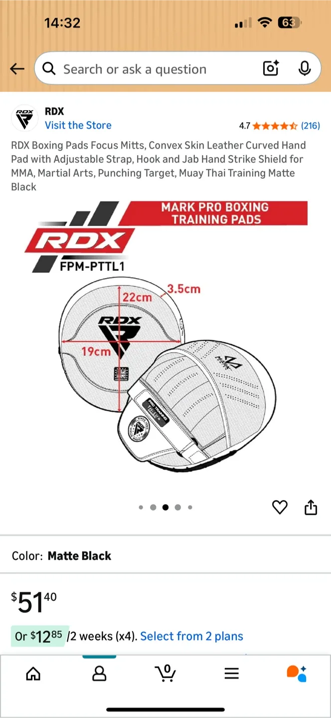 RDX Focus Punch Mitts - Black image indicator(2)