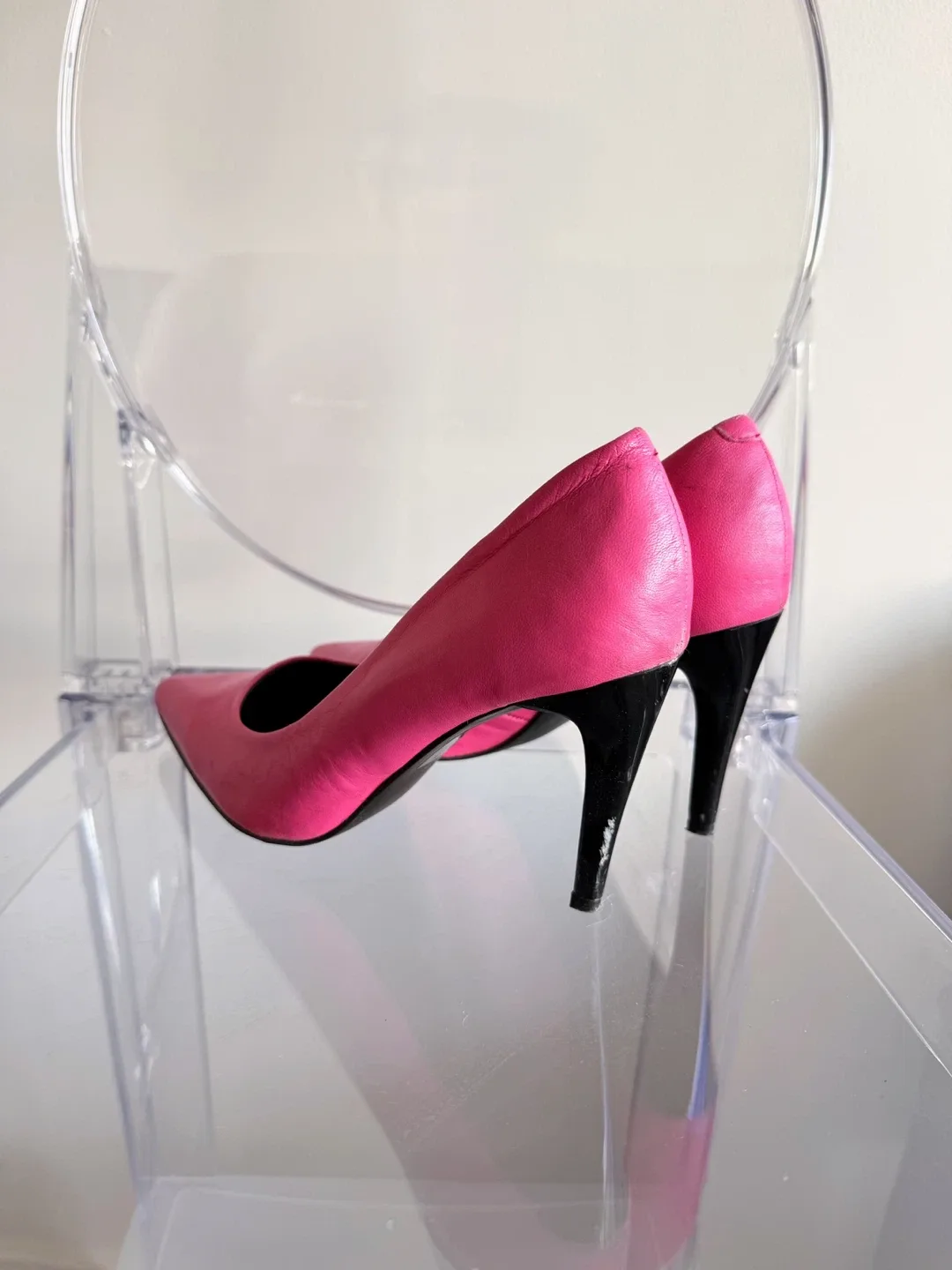 Pink Leather Pumps Size 38 image indicator(4)