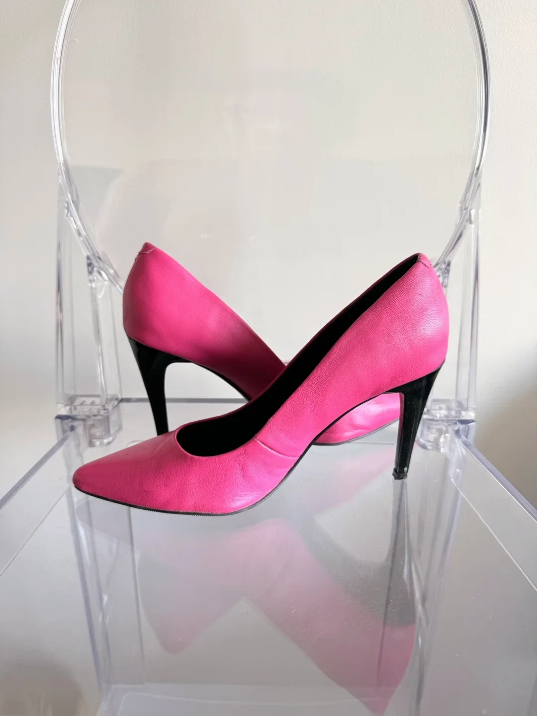 Pink Leather Pumps Size 38 image indicator(3)