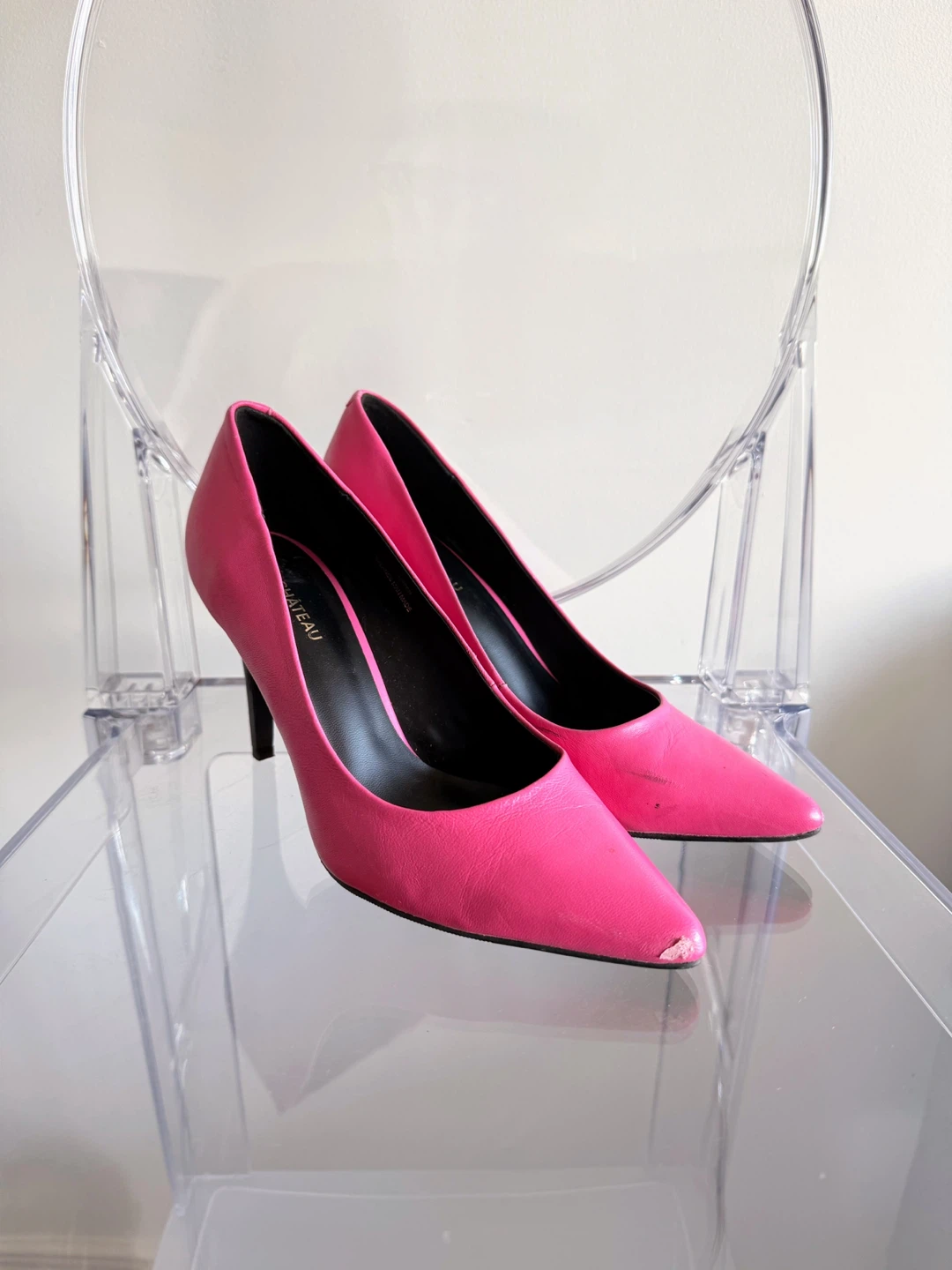 Pink Leather Pumps Size 38