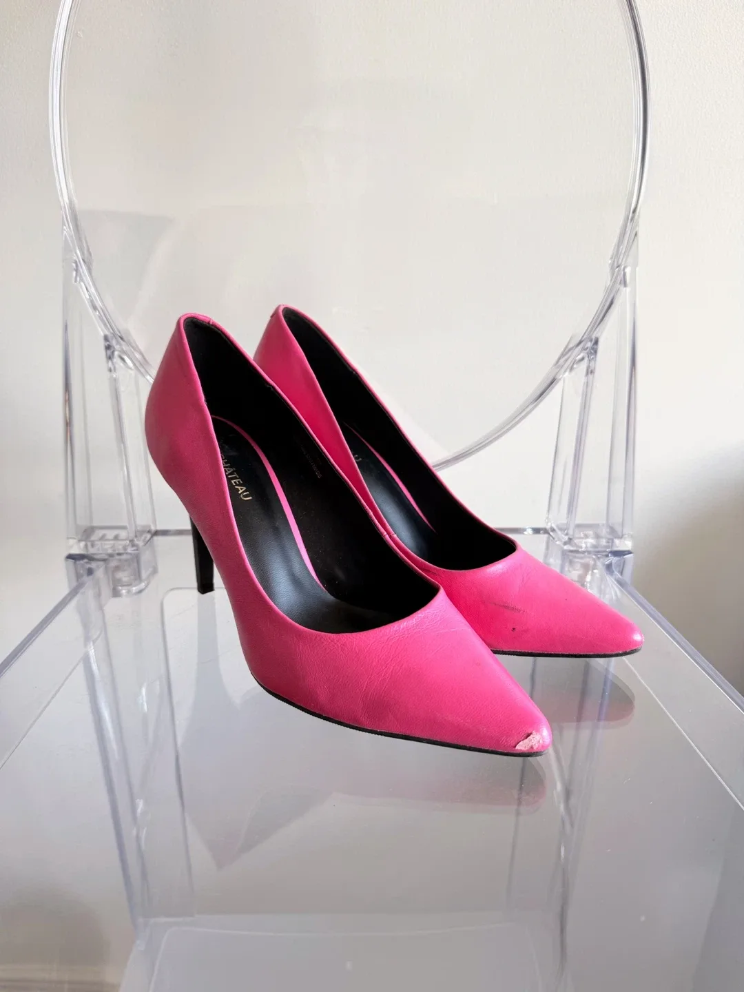 Pink Leather Pumps Size 38 thumbnail