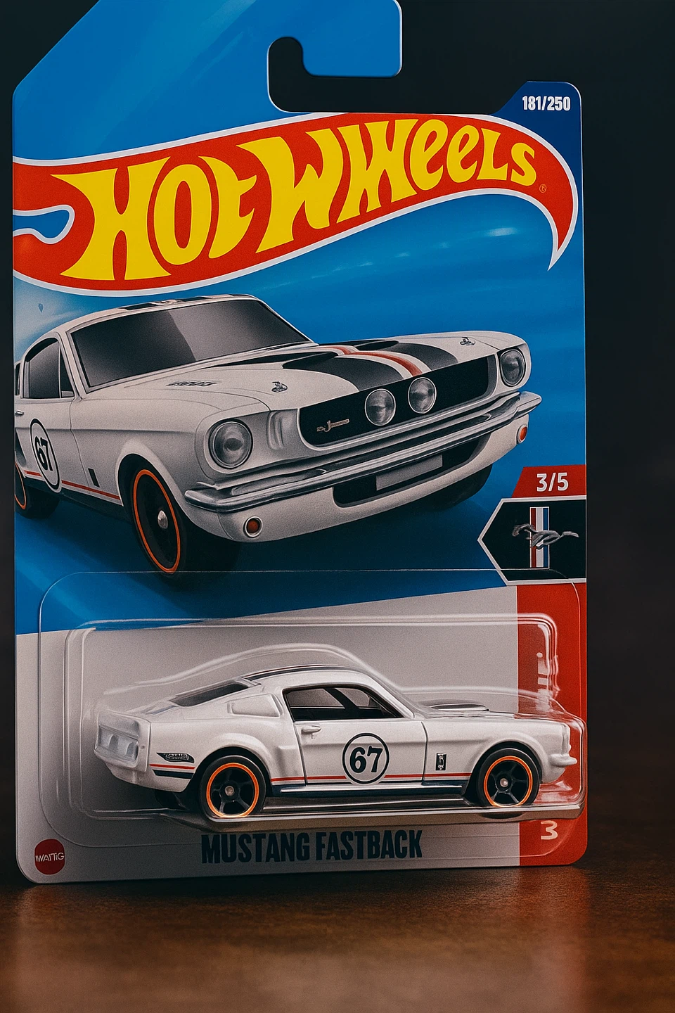 Hot Wheels ’67 Mustang Fastback – White #181/250 (New & Sealed)
