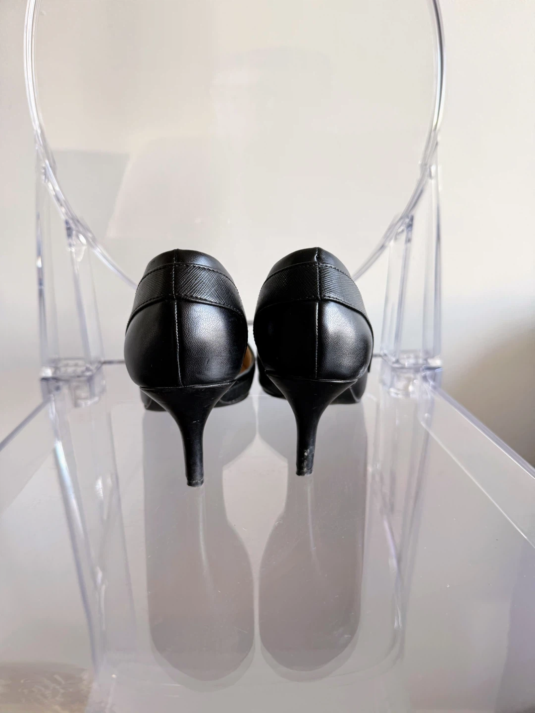 Black Leather Pumps Size 7.5 - photo 5