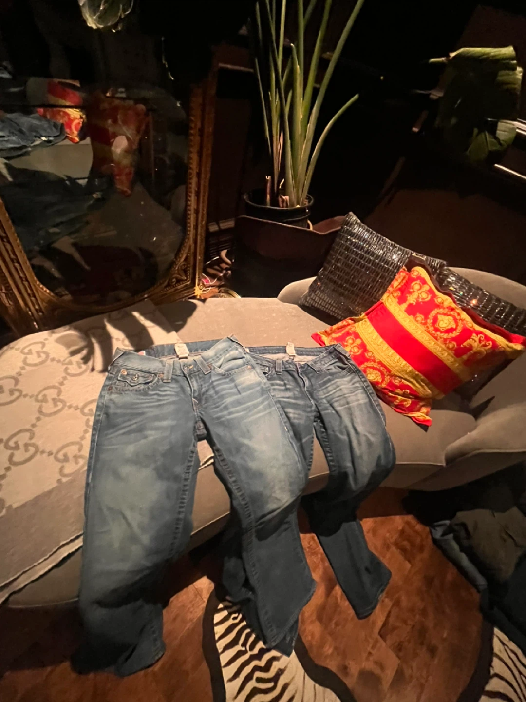 Two pairs of true religion jeans