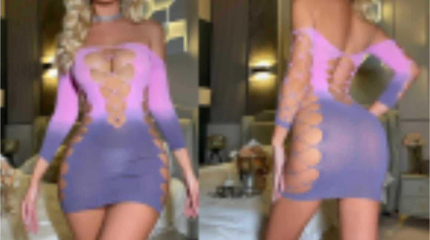 Mesh Ombre Mini Dress